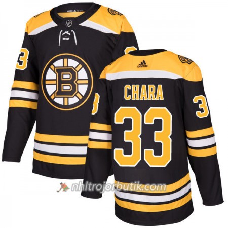 Män Ishockey Boston Bruins Tröja Zdeno Chara 33 Adidas 2017-2018 Svart Authentic